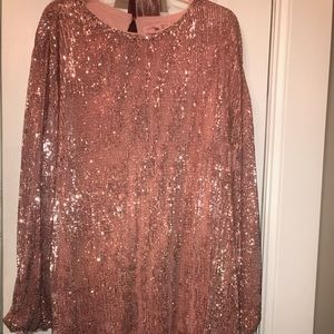 Formal/Semi-formal Rose Gold sequin dress sz1XL